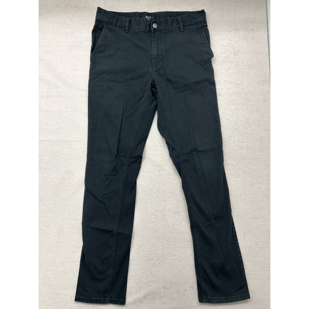 HUF Chino pants black straight slim fit Stretch Men's Size 32x30